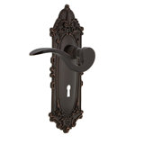 Victorian Plate Privacy (Bed & Bath) with Decorative Keyhole and Manor Lever