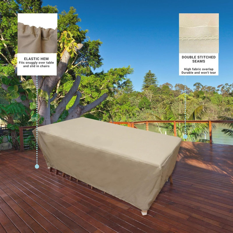 Outdoor Patio Table Cover, Classic Taupe