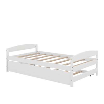 Twin Size Platform Bed With Trundle
