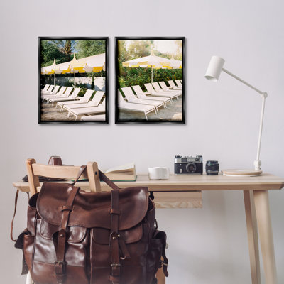 Ensemble de 2 chaises longues flottantes avec chaises longues par Justine Milton