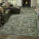 Watte Vintage Floral Border Washable Area Rug with Non-Slip Backing for Living Room & Bedroom
