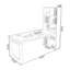 Bureau rectangulaire en bois massif noyer clair-1297244914