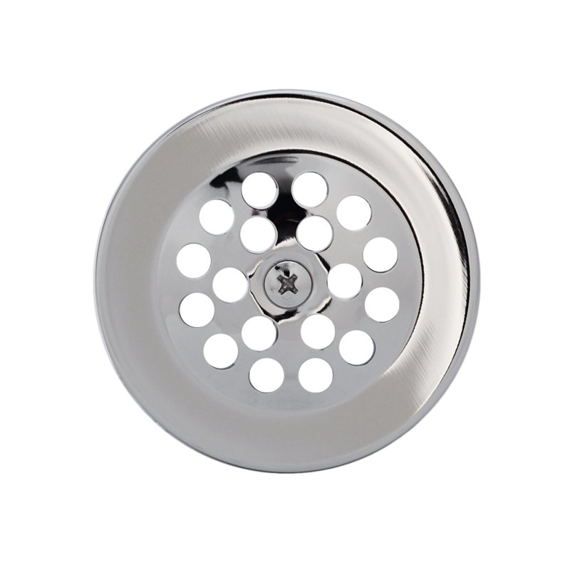 Westbrass 1-3/8” Fine Thread Bathtub Strainer Grid Drain, Polished Nickel
