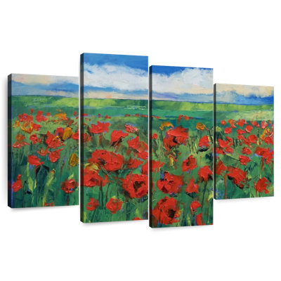 Alvord Field Of Red Poppy Flowers