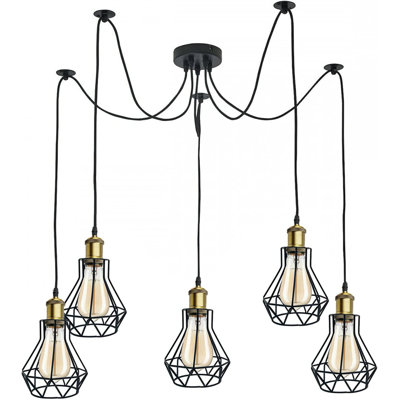 5 - Light Black Cluster Pendant