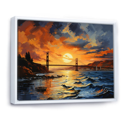 «Edinson Orange Bridge Golden Gateway Yellow I», reproduction sur toile