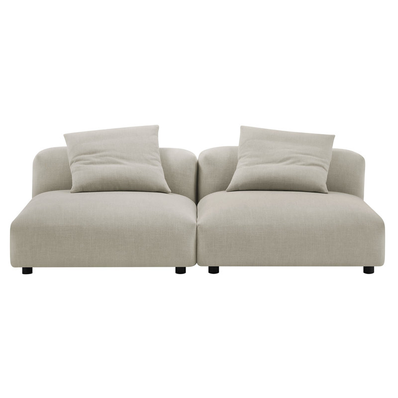 Canapé modulaire en tissu 2 pièces Solace, Lin