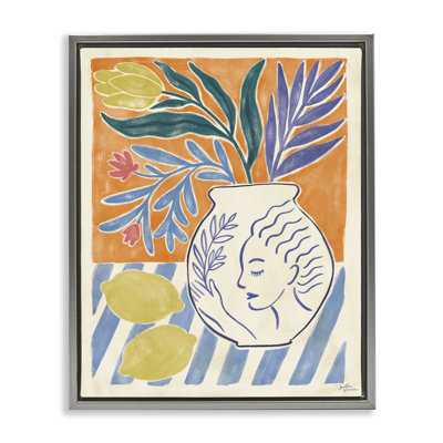 «Chypre & Lemons Still Life», art mural encadré flottant par Janelle Penner