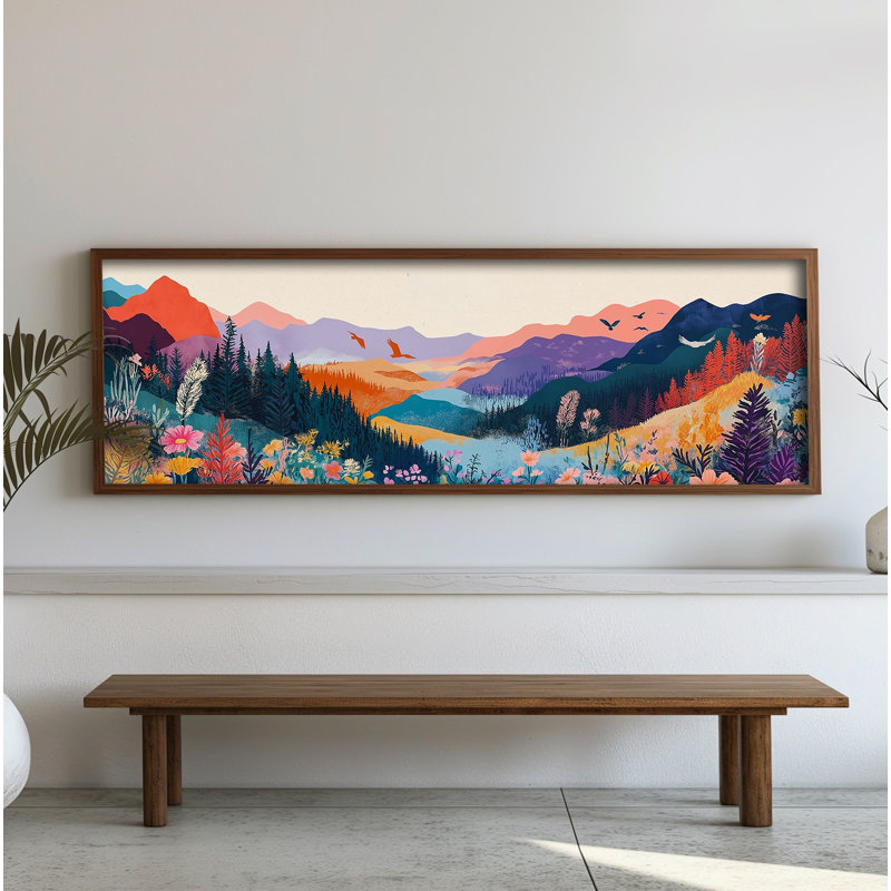 Élégante peinture décorative en panneau de fibres à densité moyenne, 15,7 x 47,2 x 0,1 pouces | 100% panneau de fibres à densité moyenne avec épaisseur de 3 mm, cadre 100% bois de pin | Œuvre d'art imprimé UV pour la décoration intérieure, le salon, le bureau, l'esthétique moderne