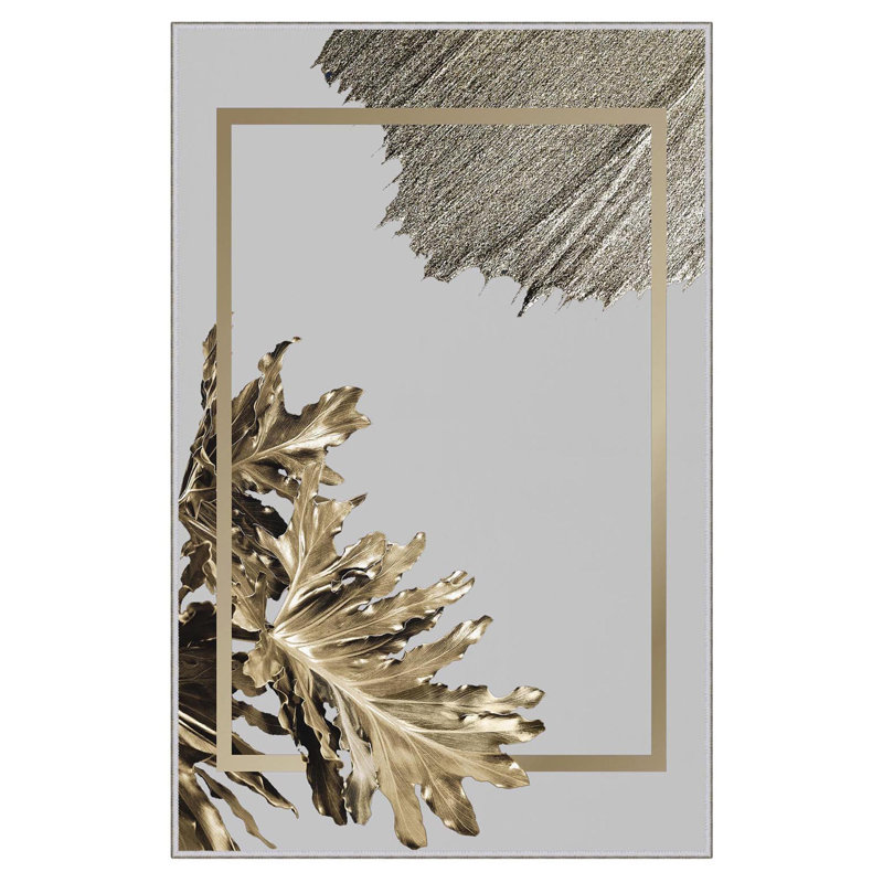 Premium Woven Area Rug, 100% Polyester, 4.6 x 7.2 ft | Antibacterial, Non-Slip PVC Dot Underside | 3D Digital Printing, Machine Washable, Pile Height: 0.3 in | Ideal for Living Room, Bedroom, and Dining Spaces