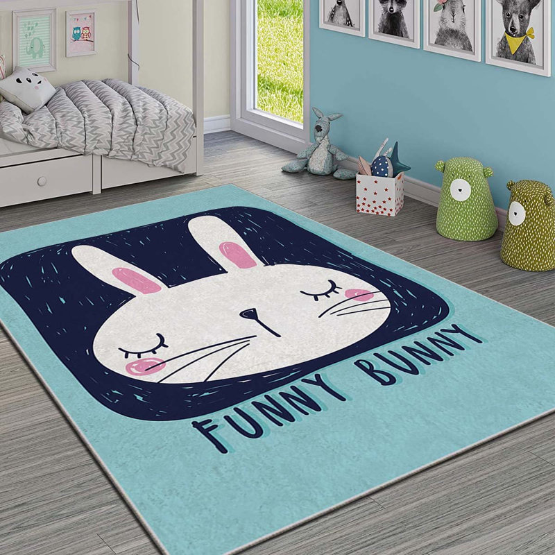 Luxurious Polyester Area Rug, 3.3 x 4.6 Feet | 740 g/m² Velvet Fabric, Non-Slip Felt Dot Underside, Laminated Sponge for Comfort | Antibacterial, Machine Washable at 86°F | Elegant Digital Print Design for Home Décor