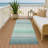 Machine Washable Indoor/Outdoor Jouett ACN2313 Stripes Rug-735959100