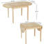 Table de salle à manger en pin massif peu encombrante, conception extensible pour les cuisines compactes
