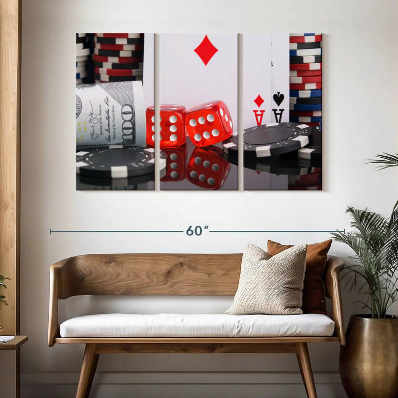 Senne Gambling Set, 32" H x 50" W