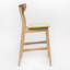 Ensemble de tabourets de bar rembourrés en tissu avec structure et dossier en bois