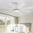 66 Inch Modern Ceiling Fan With Dimmable Led Light 8 ABS Blades Remote Control Reversible DC Motor For Home Office-203236026
