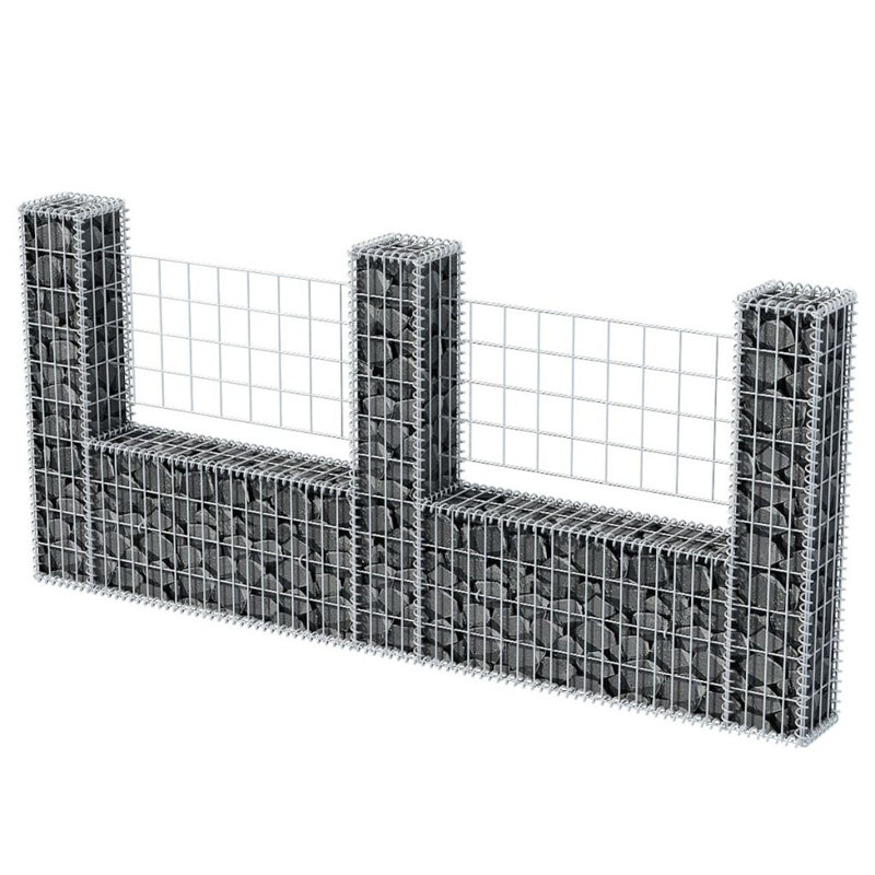 Marthasville Garden Gabion, 100 cm H x 240cm W x 20cm D