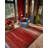 Guria Red/Beige Oriental Vintage Look Machine Printed Cotton Chenille Area Rug-2005197991