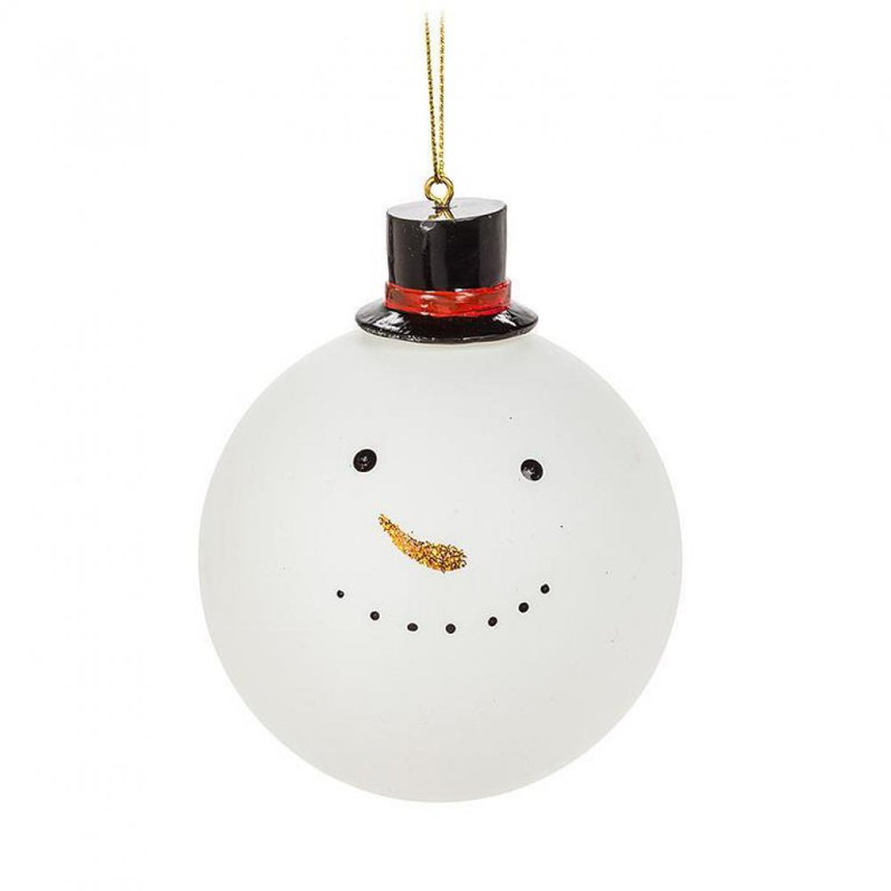 Ornement boule bonhomme de neige