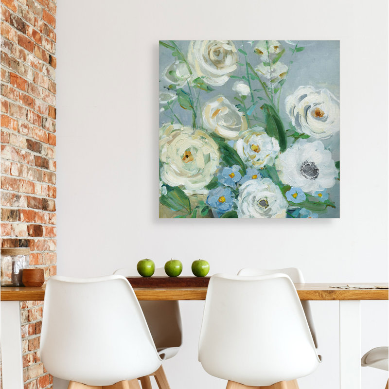 « peintres-jardin ii », peinture sur toile tendue, H 16 po x l 16 po x P 1,5 po