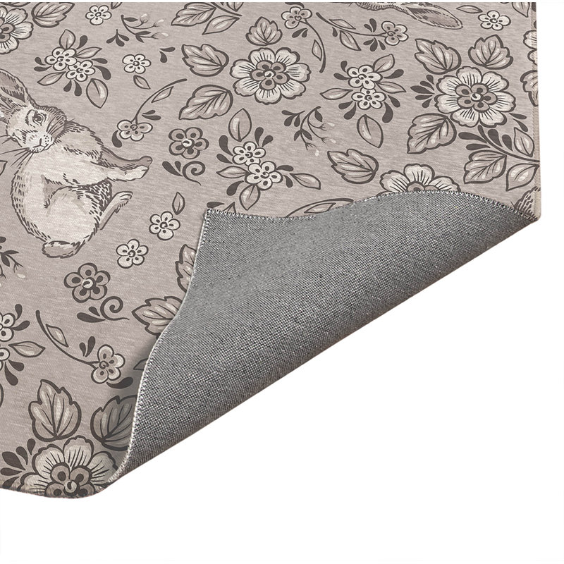 Tapis de cuisine léger Bunny Toile, Rectangle 5 pi x 7 pi, Naturel