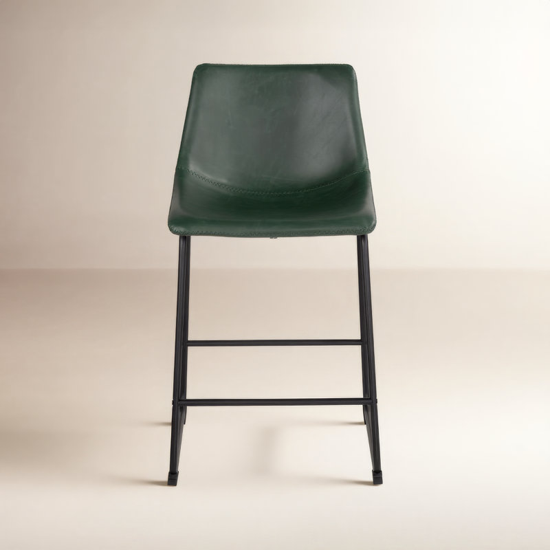 Dorielle Upholstered Counter Stool, Counter Stool (24" Seat Height), Green