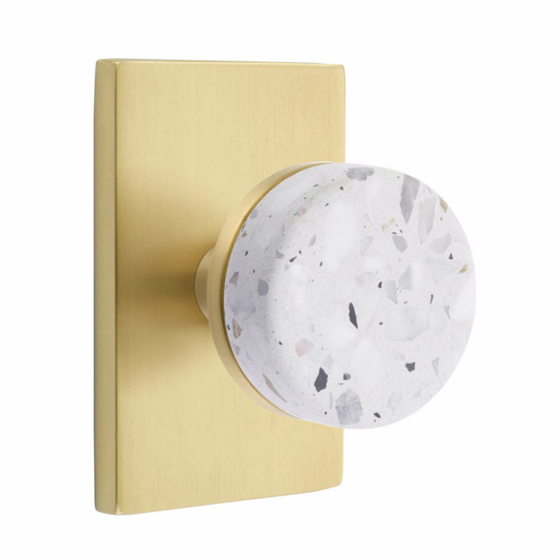 Terrazzo 2.5'' Diameter Double Dummy Round, Satin Brass