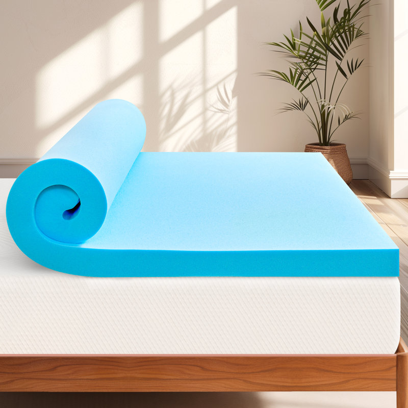 4" Gel Memory Foam Mattress Topper, Queen