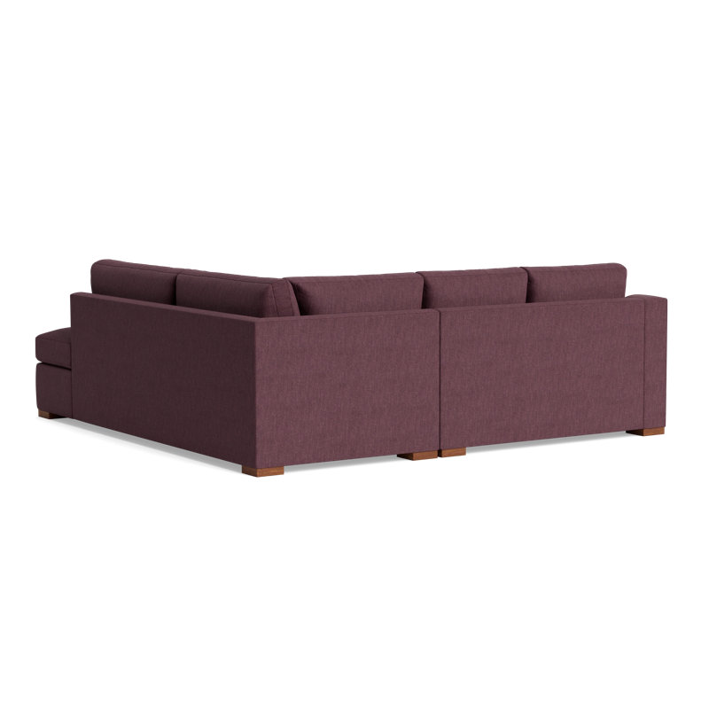 Lucca Sectional, Performance Weave - Aubergine, Right Hand Facing
