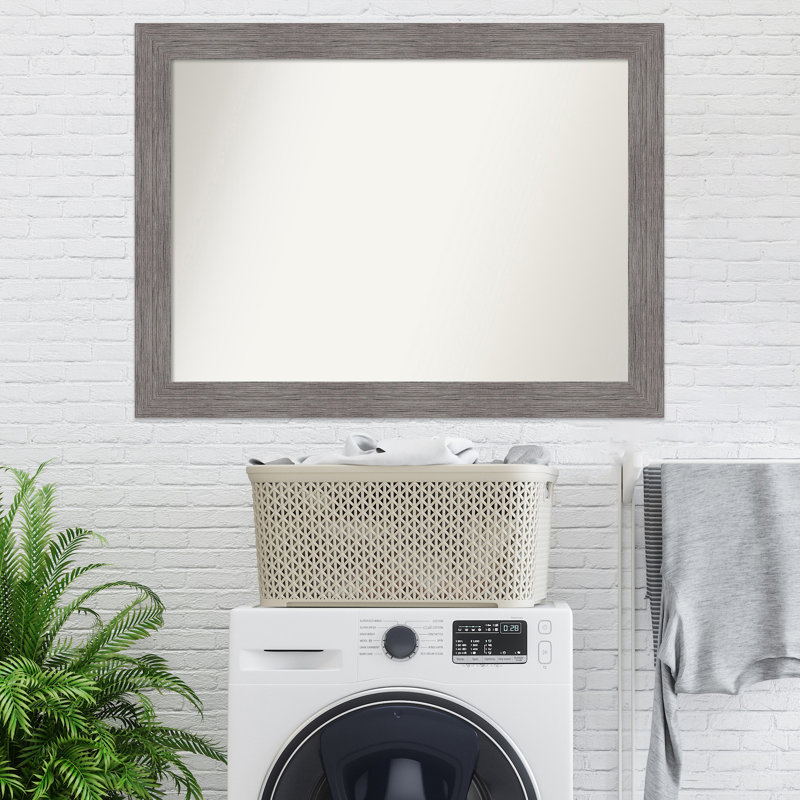 Miroir d'appoint mural en plastique patiné Lienard, H 32 po x l 43 po