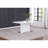 Varela Glossy White Dining Table with Chrome Base