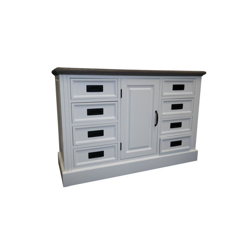 Kayleigh Solid Wood 114 cm W Chest of 8 Drawers