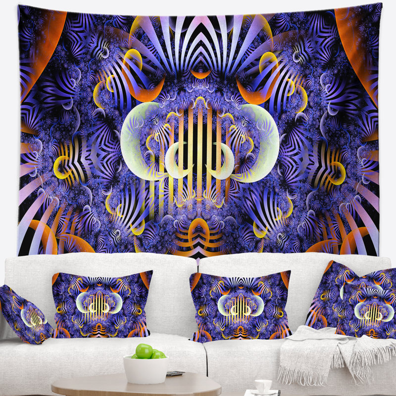 Illustration de motif floral fée magique, H 68 po x l 80 po