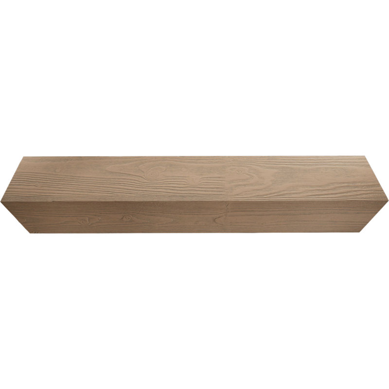 Poutre de plafond à 3 côtés en faux bois Endurathane sablé (poutre en U), H 4 po x l 4 po, Gruau, L 20 pi