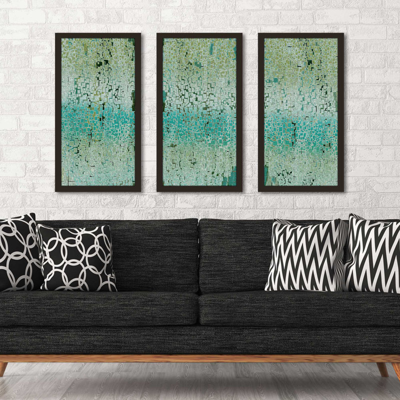 «Illusion AQ Asolo» par Lawrence Studios - cadre photo 3 pièces, impression, L 40,5 po x H 25,5 po x P 1 po, Cadre espresso