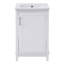 Petite armoire de meuble-lavabo 20 po avec lavabo en céramique - 20 * 14,5 * 33,3 pouces, rangement spacieux, 1 porte à fermeture en douceur