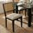 7-Piece Modern Black Dining Set With 6 Cane Back Chairs-610016965