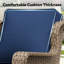 Ensemble de 3 chaises de patio pivotantes à 360 ° en osier avec coussins bleus et table d'appoint 3 pièces-234182374