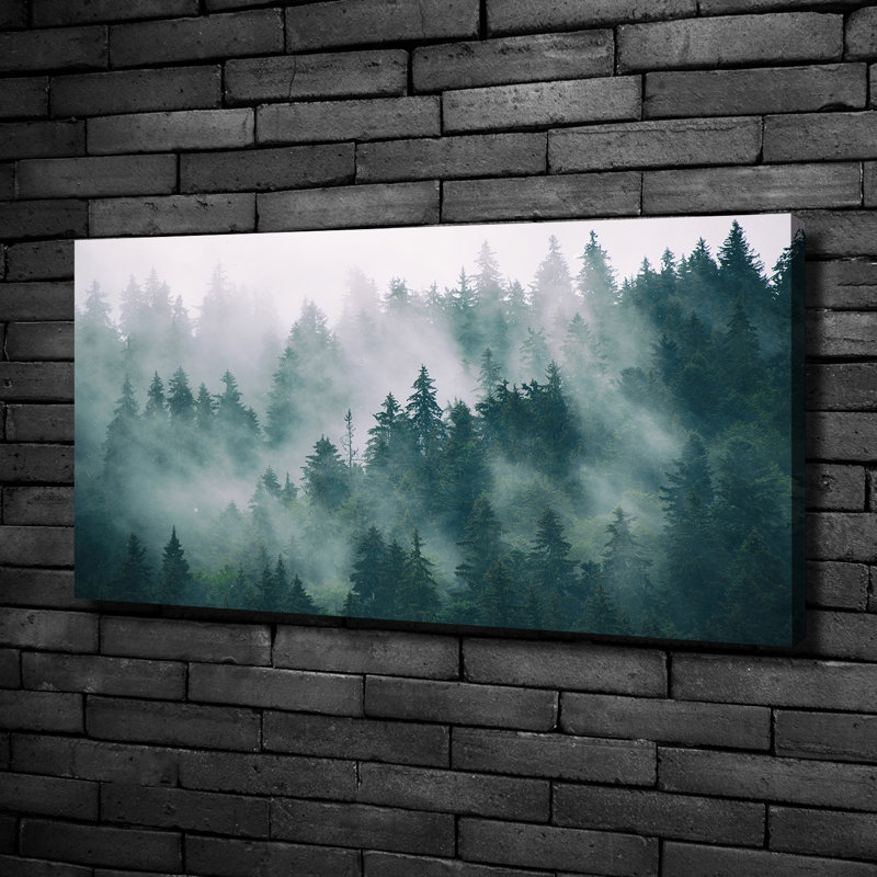 Fog Over The Forest - Wrapped Canvas Print