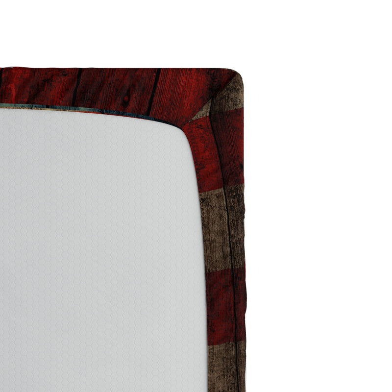 Microfiber Striped Fitted Sheet, Red, Full Fitted Sheet