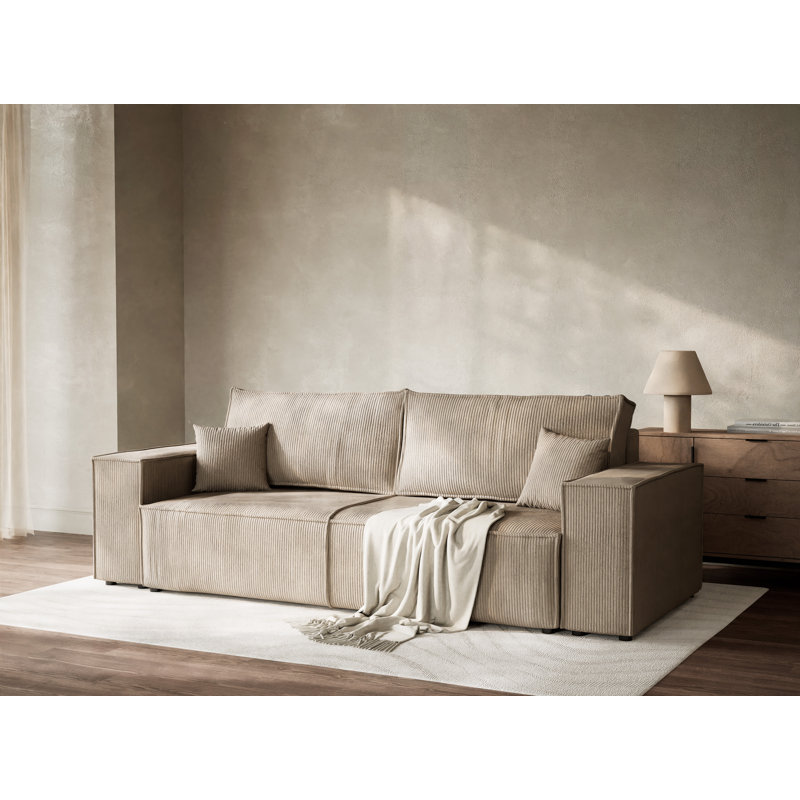 3 Seater Reclining Sofa, Beige