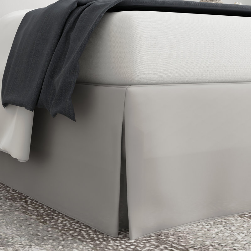 Bed Maker's Never Lift Your Mattress Wrap Around Bed Skirt, 14" Drop, King, Silver, King, Silver