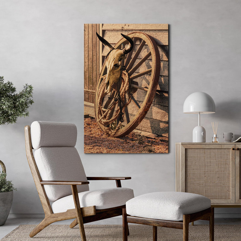 Tête de mort à effet de crâne rétro Moody, Toile tendue, H 18 po x l 12 po