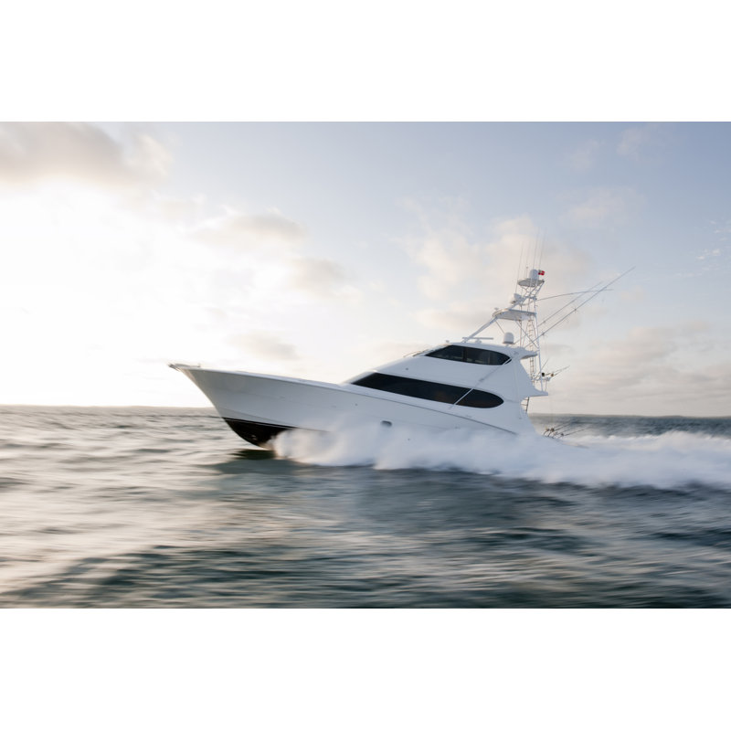Sportfishing Yacht At Speed - Wrapped Canvas Print, 30cm H x 46cm W x 3.8cm D