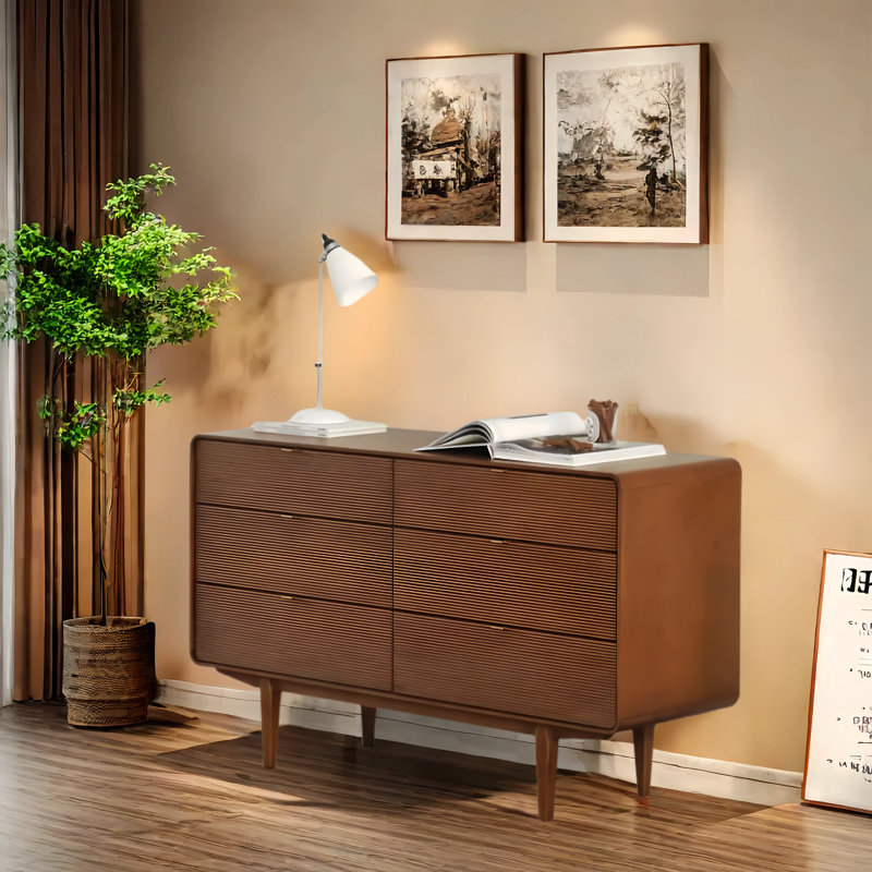 Buffet en bois massif de style rétro