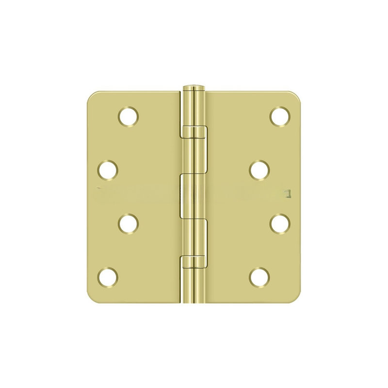 Steel Hinge, Polished Brass