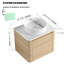 Meuble-lavabo simple mural 24 po avec plateau en pierre reconstituée et portes à fermeture en douceur 24 po-825558555-825558556