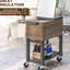 Chariot à boissons 60 pintes - brun. Acier robuste avec roues verrouillables. Garde les boissons froides jusqu'à 36 heures. Ouvre-bouteille intégré et bouchon de drainage pratique pour une construction simple du patio