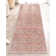 Ervin Anya Vintage Tribal Chevron Pink Beige Rust Flat-Weave Rug