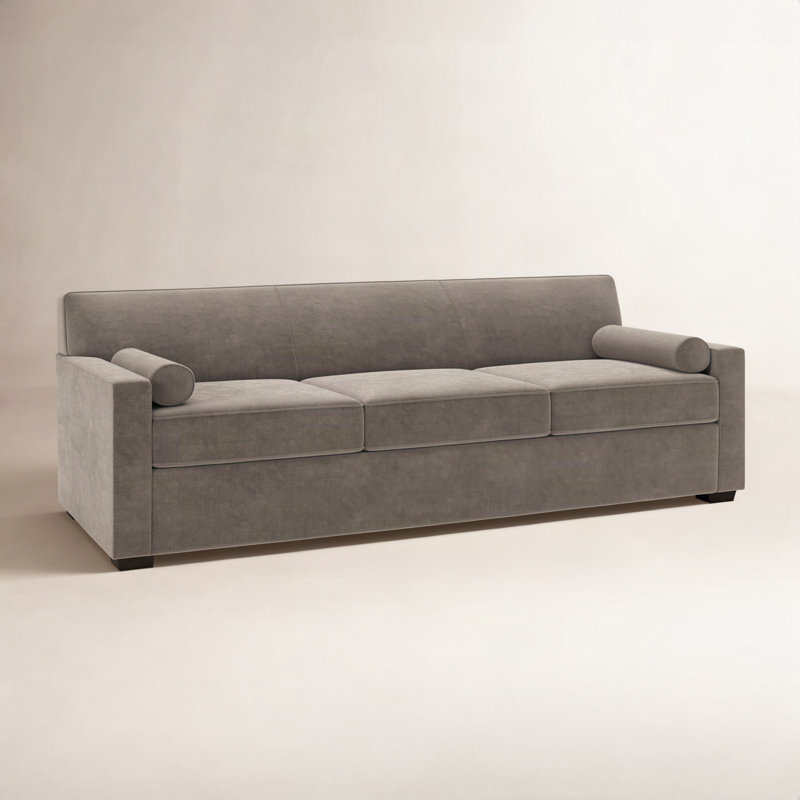 Francesca 92" Upholstered Sofa, Andrew Driftwood Performance Chenille